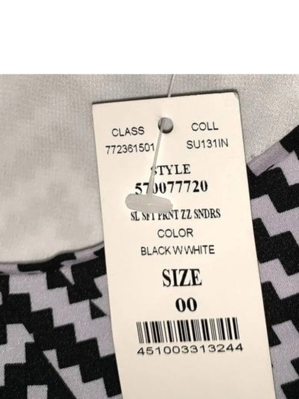 White House Black Market Chevron Print Sleeveless Dress Size 00 With Tags - Picture 4 of 10